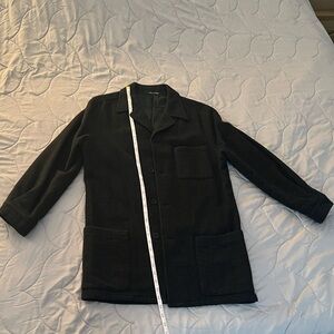 Movimento (Made in Italy) Black Button-Up Coat